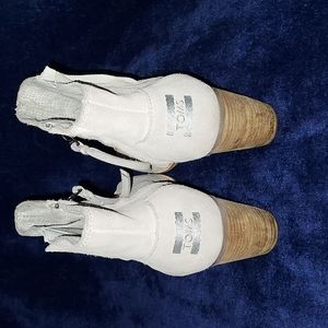Toms open toe heel boots size 9.5
